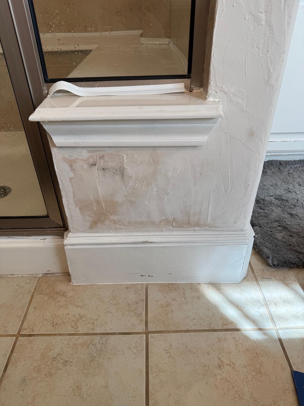 Drywall damage before repair